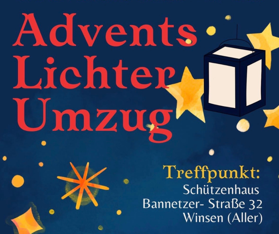 Blauer Grund mit Laterne und Sternen