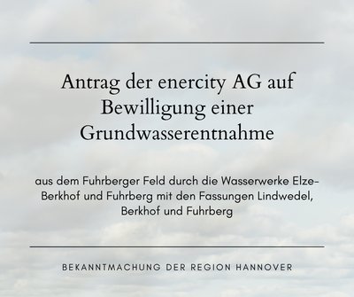 Themenbild zu „Bekanntmachung der Region Hannover“