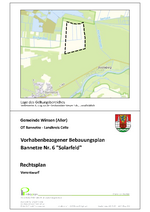 Entwurf - Bebauungsplan Bannetze Nr. 6 "Solarfeld" - Planzeichnung