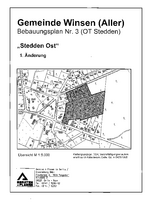 Plan mit Begründung PDF-Datei Bebauungsplan Stedden Nummer 3 Stedden-Ost 1. Änderung - Satzung mit Begründung