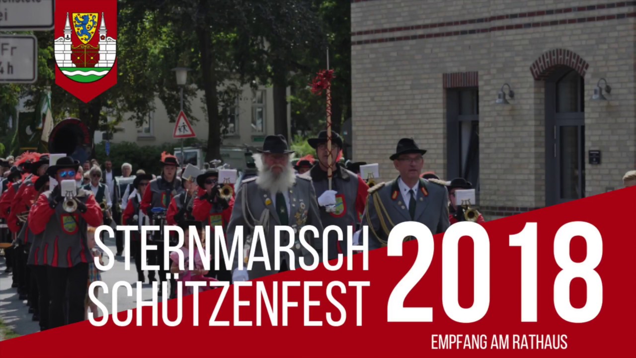 Schützenfest: Sternmarsch - Empfang am Rathaus